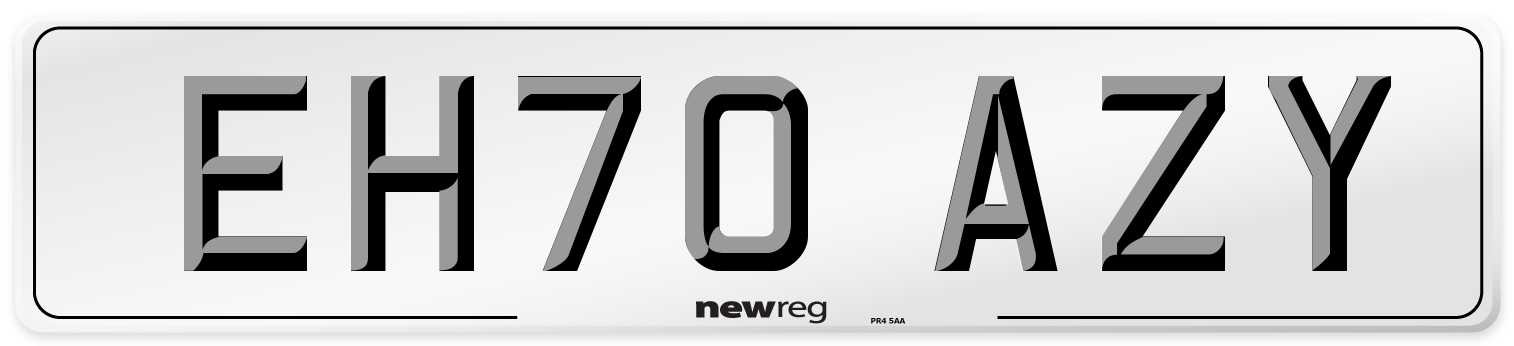 EH70 AZY Number Plate from New Reg